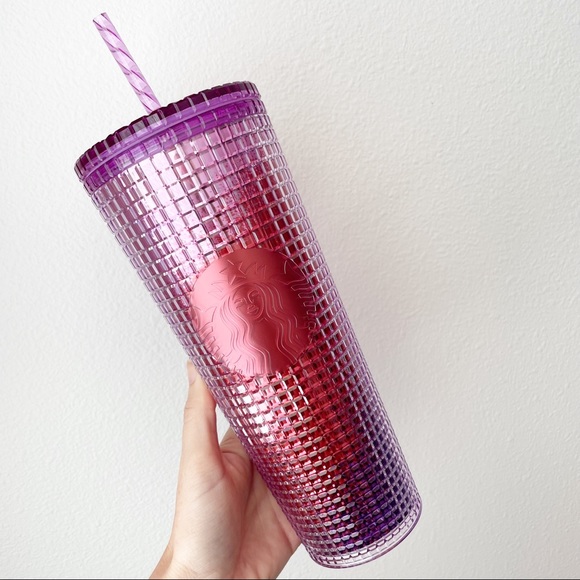 SOLD - Starbucks SET Summer Disco Grid Ombre Cups - Picture 9 of 14